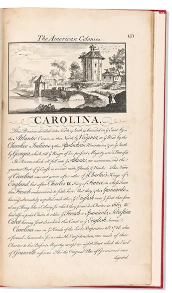 (HISTORY.) George Bickham. The British Monarchy / A Short Description of the American Colonies Belonging to the Crown of Great Britain.          